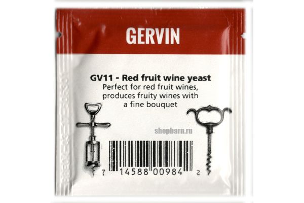Дрожжи винные Gervin GV11 Red Fruit Wine