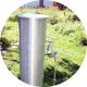Круглая садовая колонка для воды из нержавейки