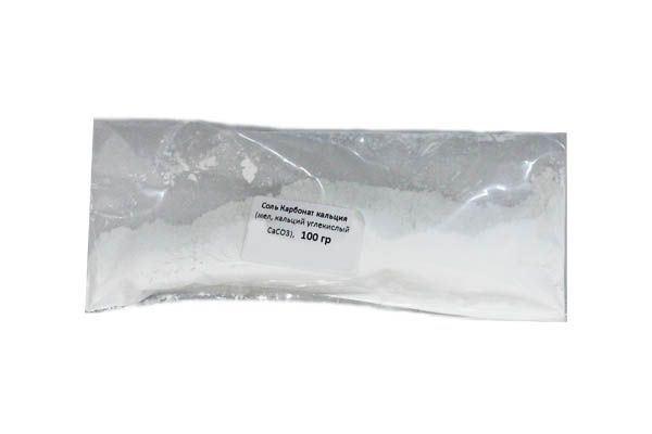 Соль Карбонат кальция (мел, кальций углекислый CaCO3 2H2O) 100 гр
